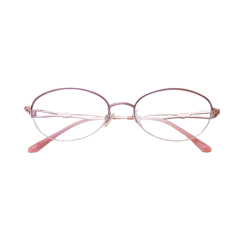 BORSIYZOL Reading Glasses for Women, Self-Operated High-Definition Imported Anti-Blue Light Genuine Reading Glasses 8017 Rose Gold Pink 150 Degrees