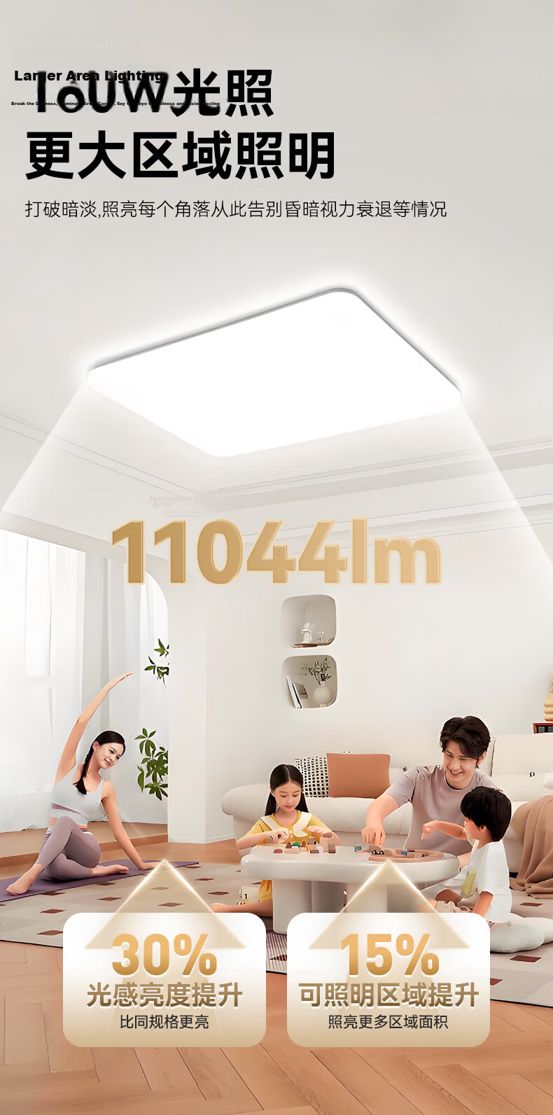 NVC LED Eye-Care Ceiling Light Living Room Main Light Bedroom Light 2026 High-End New Full Spectrum Big White Pro 9