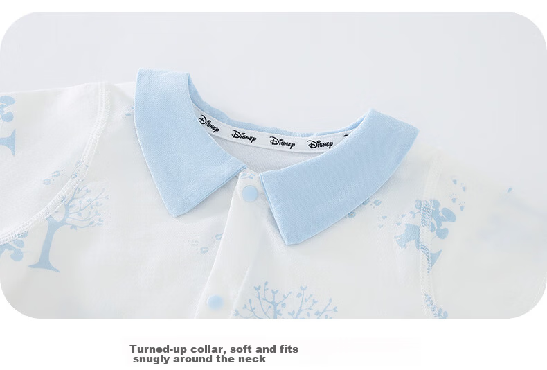 Disney 2-Piece Baby Summer Thin Newborn Romper Set A-Class Cotton Crawling Suit for Boys and Girls Full Moon Gift 13