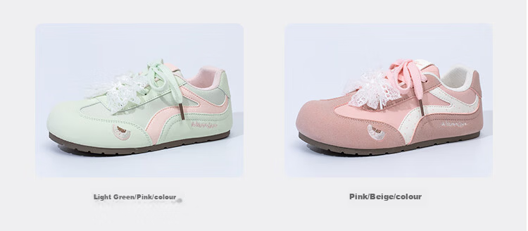 Warrior Women's Training Shoes New Season Sweet Ballet Style Casual Soft Sole Sneakers Light Green/Pink Mesh Model A Size 39 9