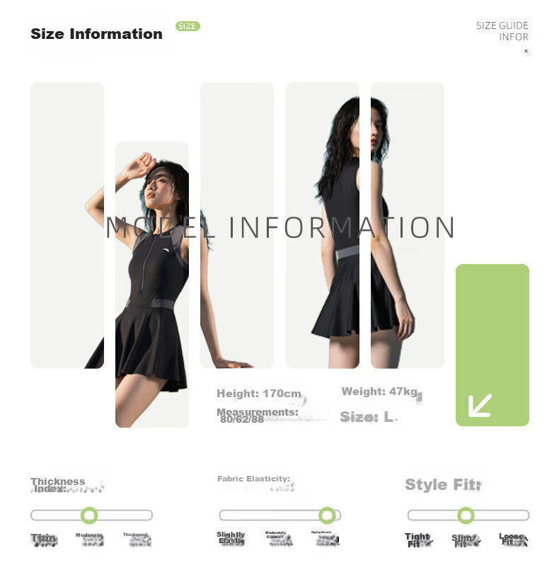 ANTA Women's One-Piece Slim Fit Skirted Swimsuit Breathable Comfortable Hot Spring Hepburn Style Vacation Swimwear Black Gray M 10