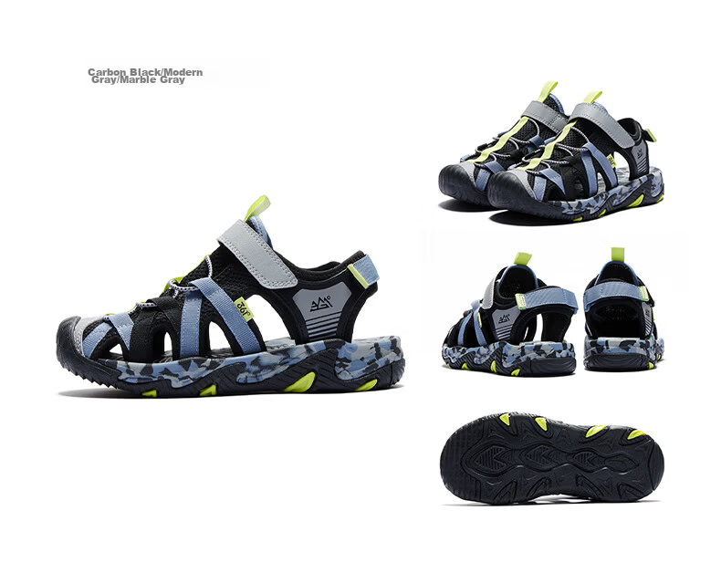 361° Kids Sandals 26 Summer Boys Girls Breathable Closed-Toe Anti-Collision Beach Frame Shoes Black Size 38 37