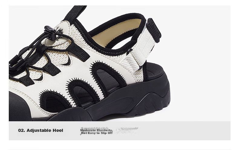 CAMEL Women's Outdoor Hollow Mesh Ugly Cute Sandals Thick Sole Creek Shoes L25M076036 Black Size 37 25