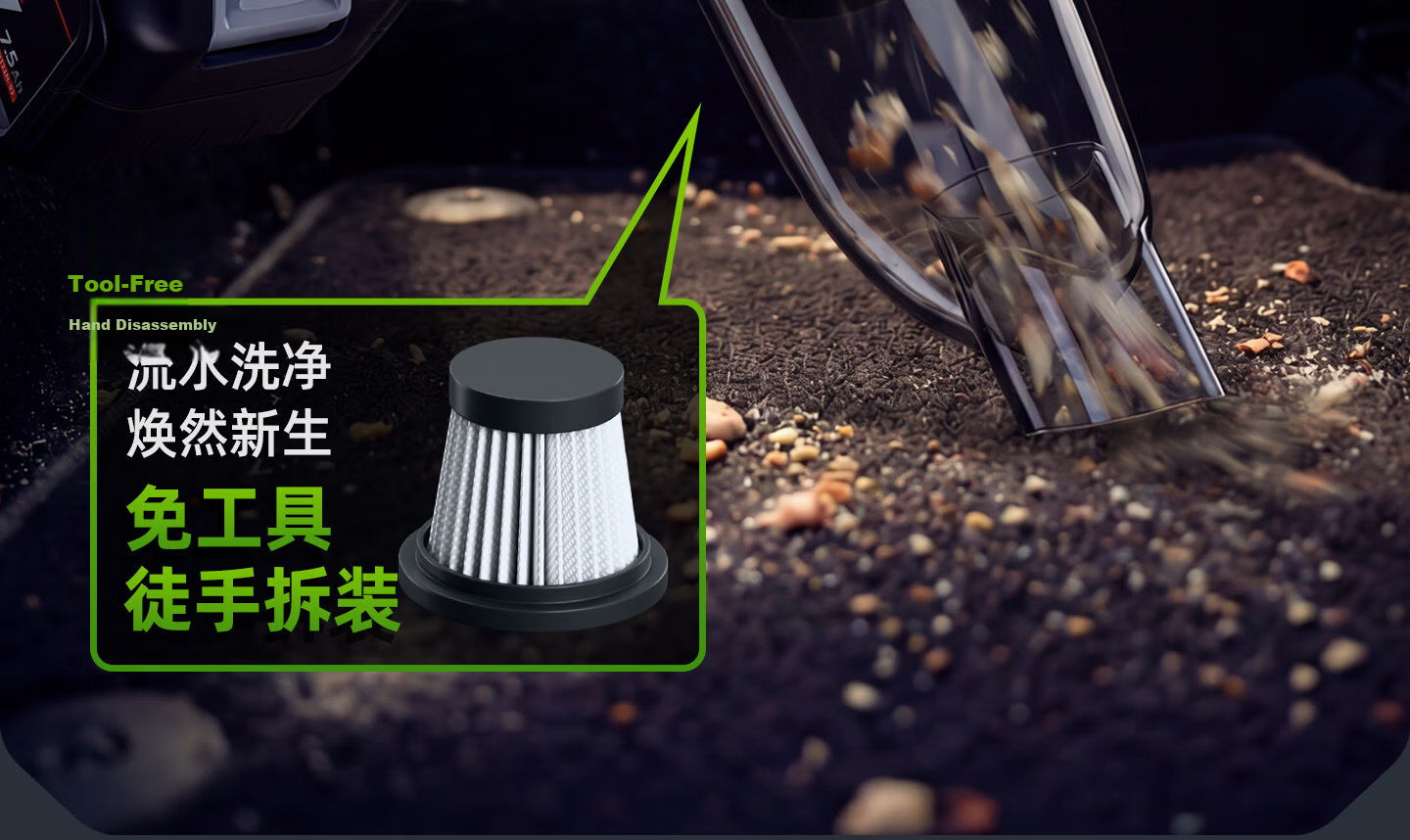 GREENER High-Power Turbo Fan Blower Dual-Use Blower and Vacuum Cleaner Car Wash Lithium Battery Blower 7.5Ah 18
