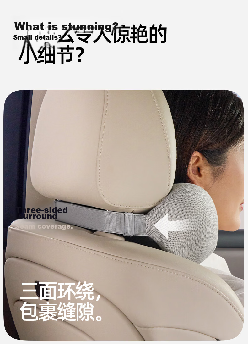 CICIDO Car Headrest and Lumbar Support Set Neck Protection Pillow Seat Cushion Car Neck Pillow Waist Support Cushion Lumbar Pad 20