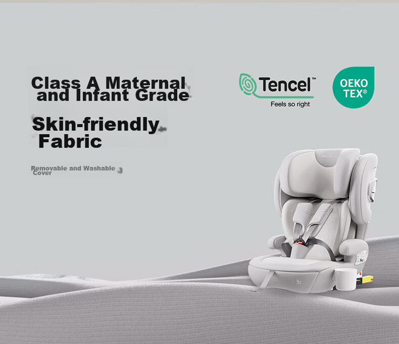 Innokids Children's Car Seat 1-12 Years Old Automotive Injection Molding New National Standard Smart Ventilation Heating YC58F Coral Gray 16