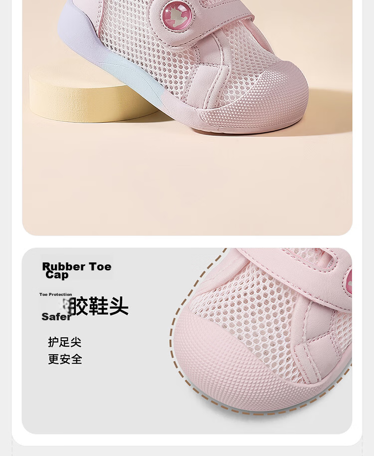YEEHOO Kids Summer Breathable Mesh Toddler Girls Casual Shoes Soft Sole Non-Slip Stable Boys Sneakers with Mesh Holes 9