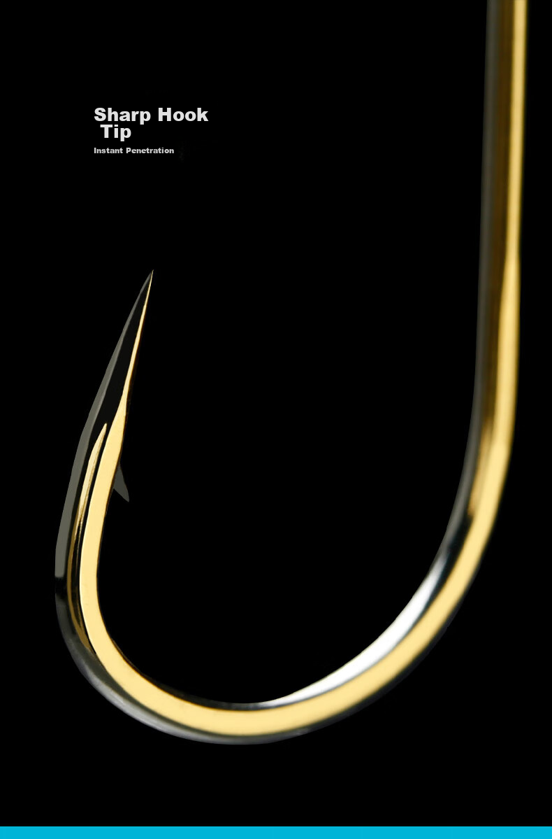 BKK 4S Cold Steel Spikes Large Package Golden Sea Bream Fish Hook, Reinforced Barbed Hook for Topmouth Culter, Carp And Grass Carp 1