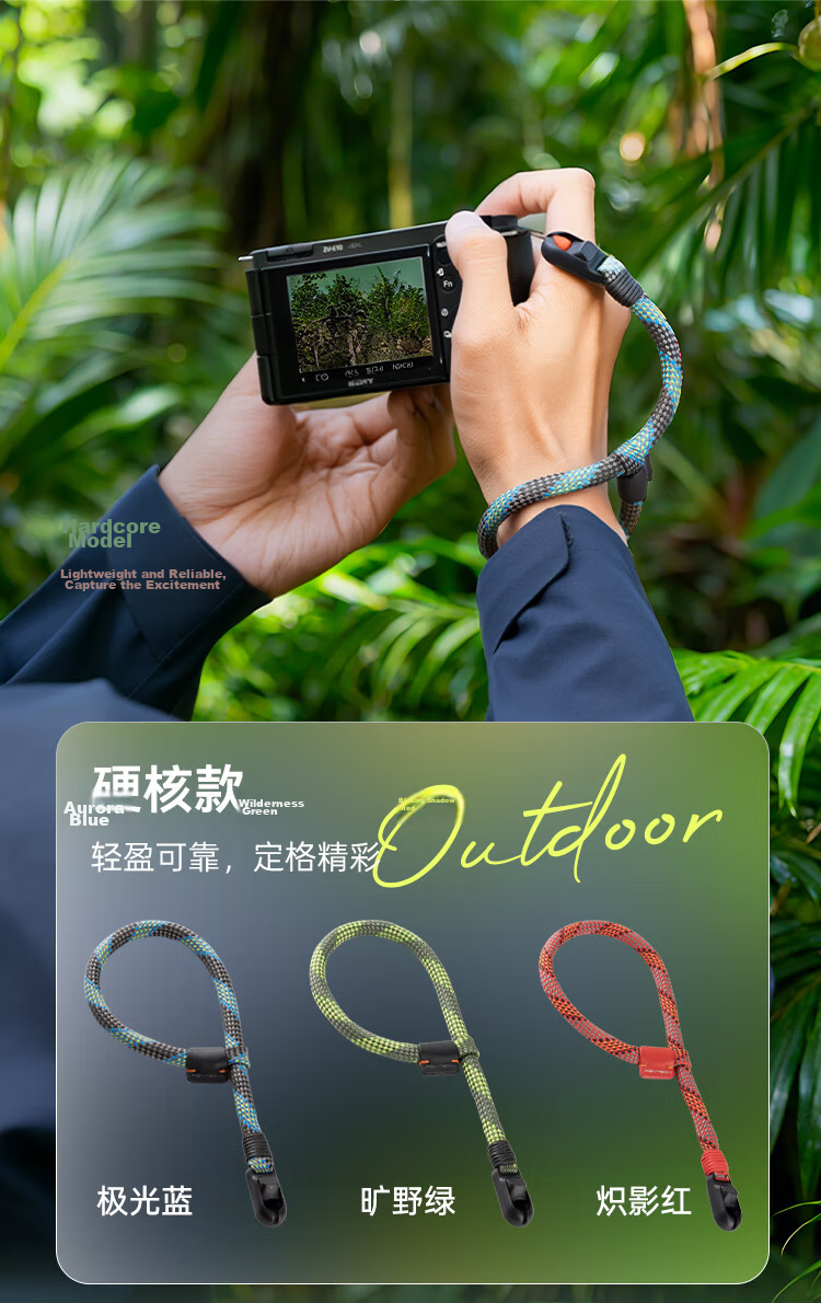 PGYTECH Camera Wrist Strap Dandelion Slim Quick Release DSLR Shoulder Strap for Nikon Z5 Fuji XT30 Canon G7X2 Sony ZVE10 Vintage Quiet Night Black 7