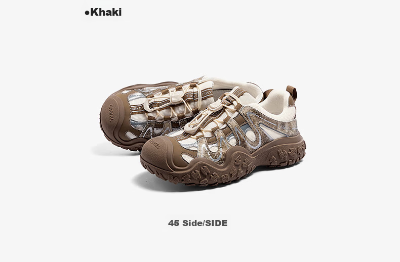 CAMEL Aurora Cute Ugly Women's Outdoor Hiking Casual Shoes L26S202229 Off-White/Black (Hollow Style) Size 35 66