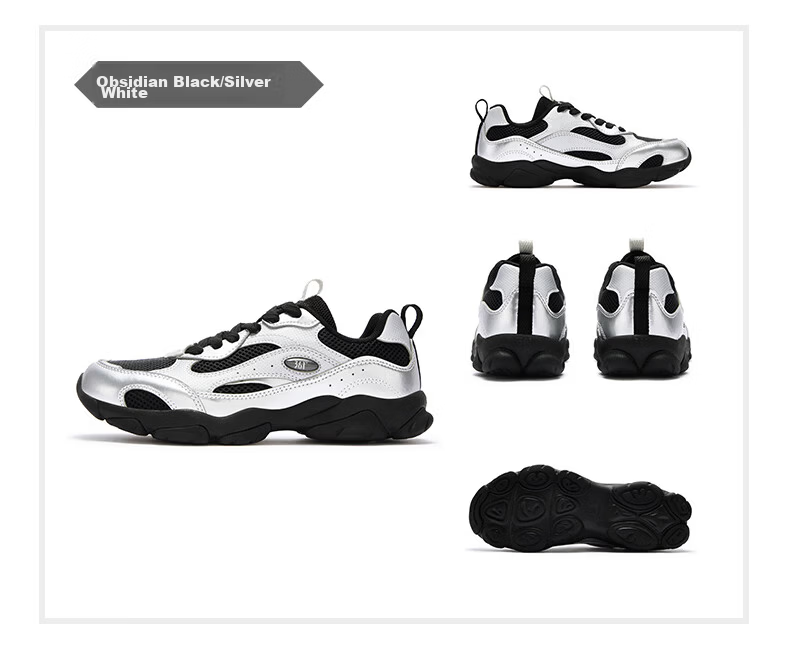 361° Women's Summer Thin-Soled Casual Shoes Breathable Mesh Sports Shoes Retro Dad Sneakers 682636763-3 37