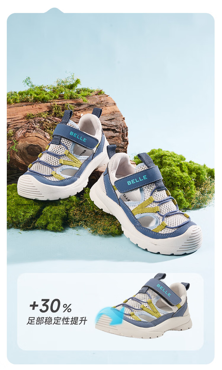 Belle Kids Girls Closed-Toe Sandals Soft Sole Water Shoes 2026 Summer New Girls Children's Sports Sandals 11