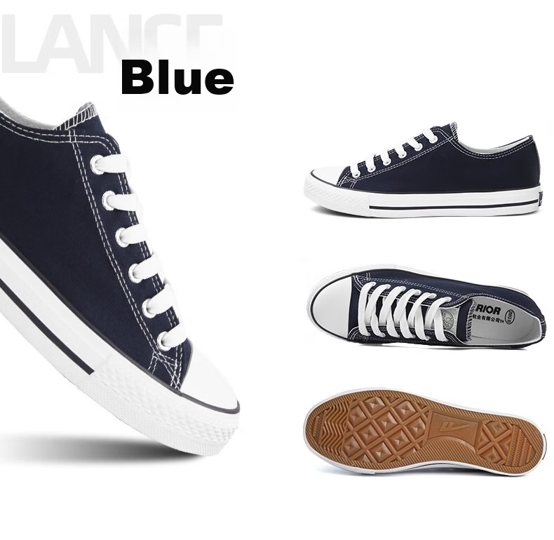 Warrior Official Canvas Shoes Men's Spring Summer Low-top Breathable Classic Couple Sneakers Casual Shoes White Size 44 28
