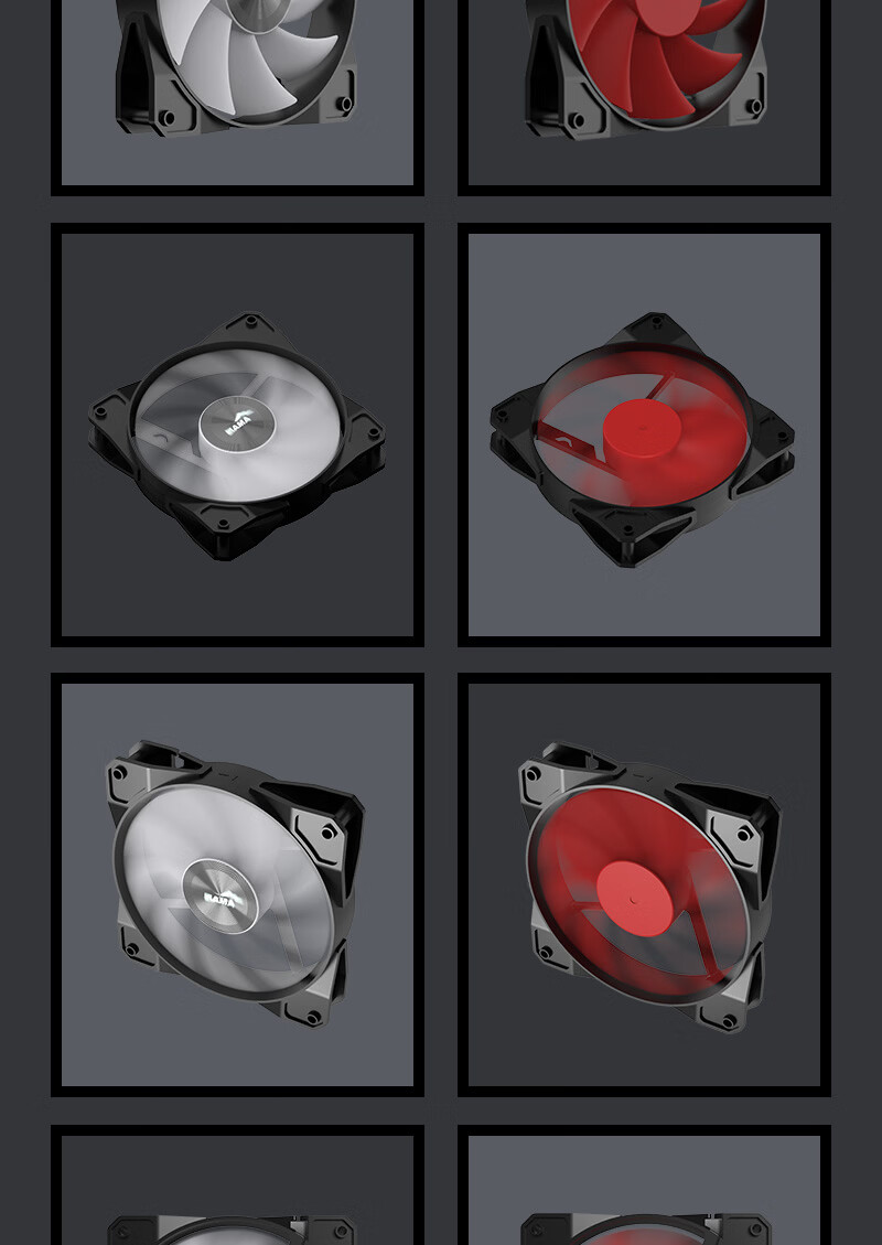 SAMA Turbo V1 Gray Matte 12CM Case Cooling Fan High Airflow Hydraulic Bearing PWM Speed Control Small 4-Pin Multi-Fan Daisy Chain 11