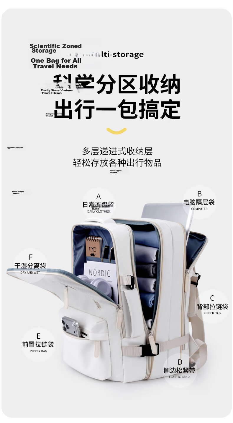 Warrior Large Capacity Travel Bag Men's Luggage Short Trip Business Commuter 180-Degree Opening Multifunctional Sports Bag 4