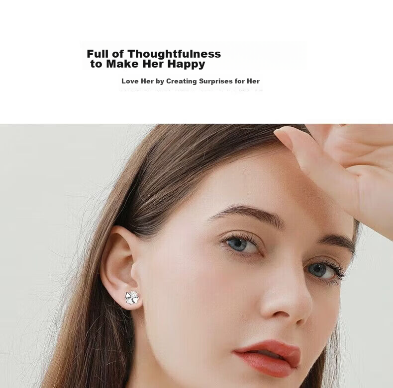 GUNAI 925 Sterling Silver Clover Stud Earrings for Women 2026 New Arrival Valentine's Day Gift for Girlfriend 11