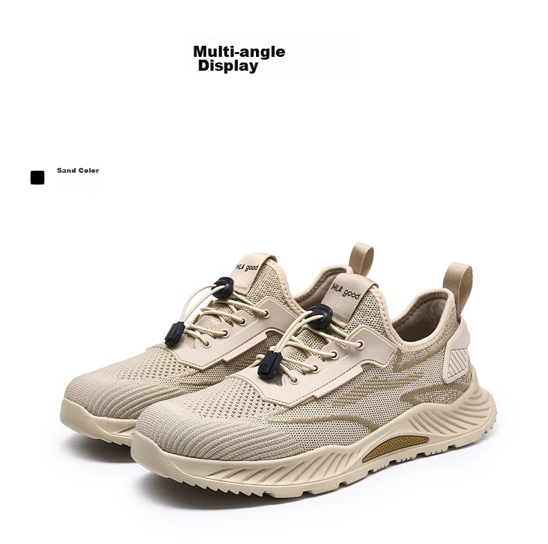 HLA Men's Summer Breathable Slip-On Sports Casual Shoes HAAYDM2EAH081 Sand Color Size 44 12