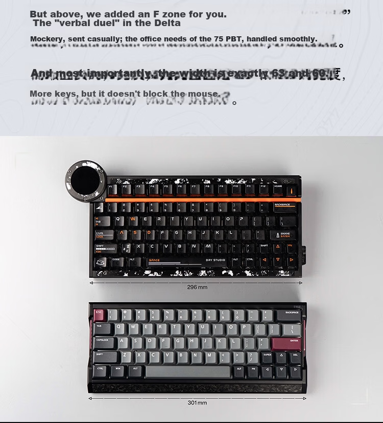 Angry Miao BE745 Magnetic Axis Keyboard Battleye R2 Gaming Peripheral Keyboard 75% Layout 63+F Keys Damascus Silver 13