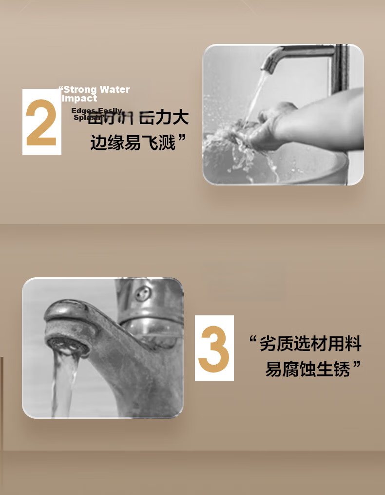ARROW YJ Stainless Steel Brushed Bathroom Basin Faucet Single Hole Hot and Cold Dual Control Tap 7