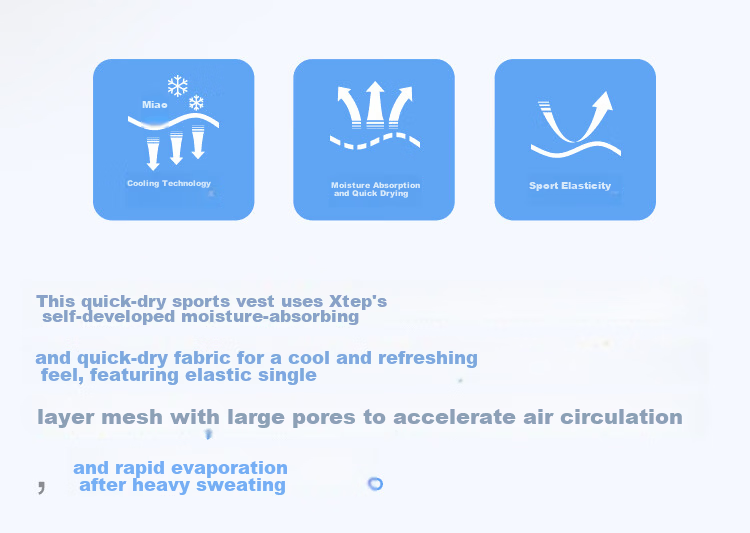 Xtep Quick-Dry Vest | Men's Breathable Summer Fitness Sleeveless Ice Silk Basketball Training Tank Top Sports Vest Shirt 2