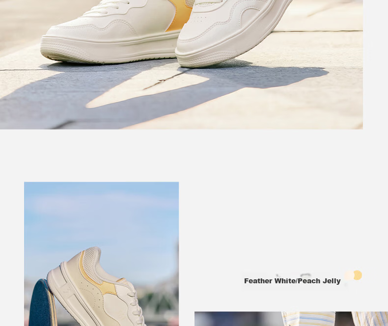 361° Women's Sports Shoes Summer Thin White Shoes Thick Sole Casual Sneakers 682616604F-3 20