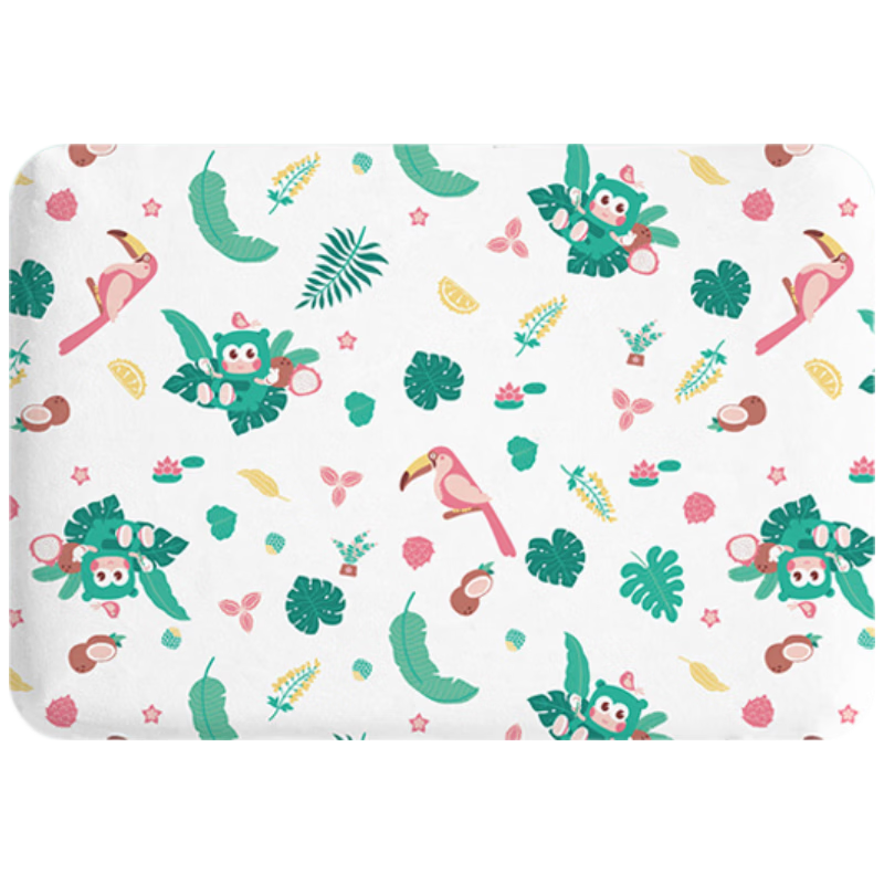 JaCe Children's Latex Pillow 96% Content Adjustable Infant Toddler Pillow 0-6 Years Antibacterial Class A Pink Pillowcase *2