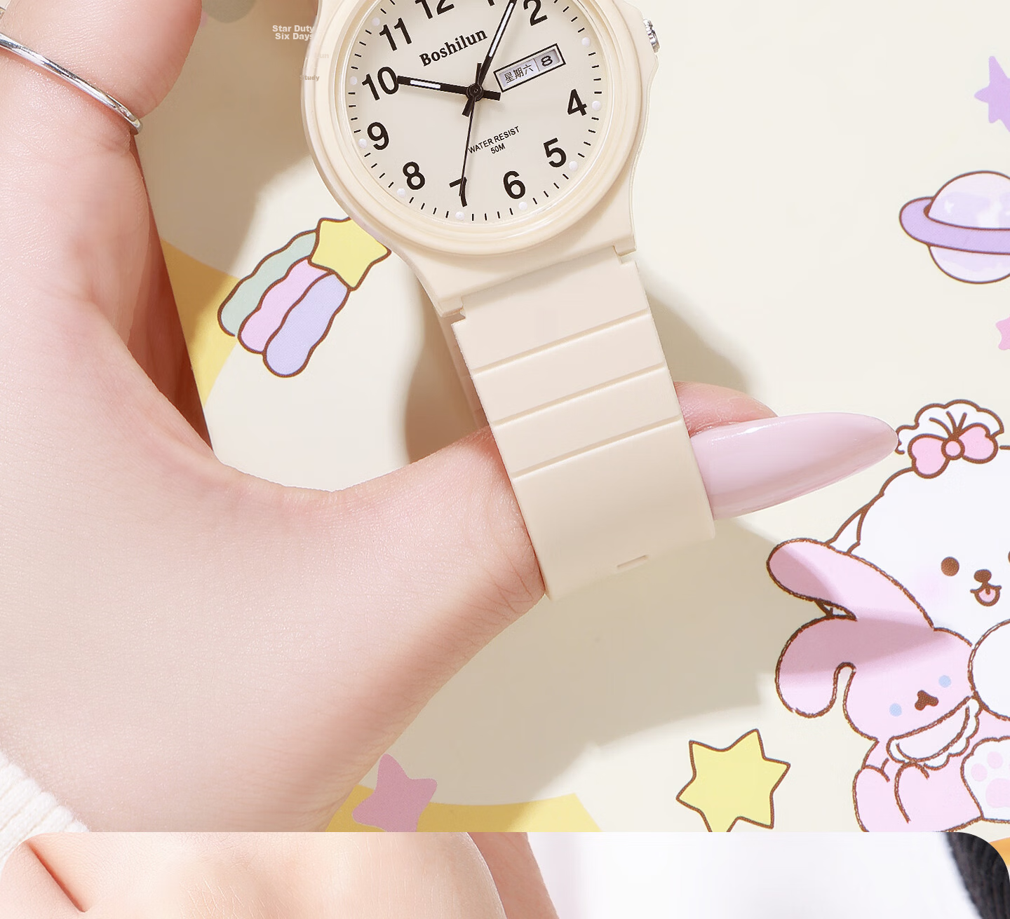 Bausch & Lomb Women's Watch for High School Students Exam Use Silent Waterproof Sports Quartz Watch for Kids Only Time Display 4