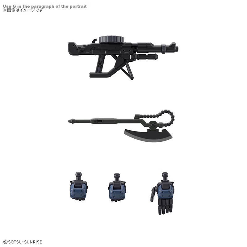 BANDAI HG 1/144 GQUUUUUUX Quarks Military Police Zaku Model Kit 7