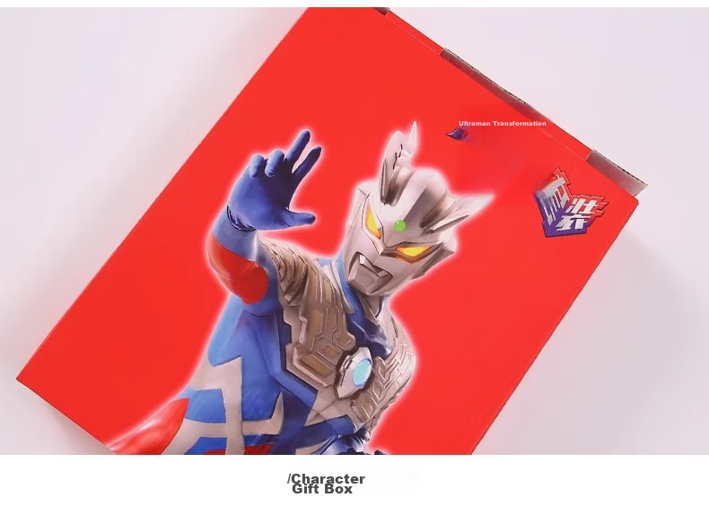 ULTRAMAN Official Golden Zero Ultraman Costume Jumpsuit 130cm Gift Box with Eye Mask, Gloves, Chest Light, and Cape 29