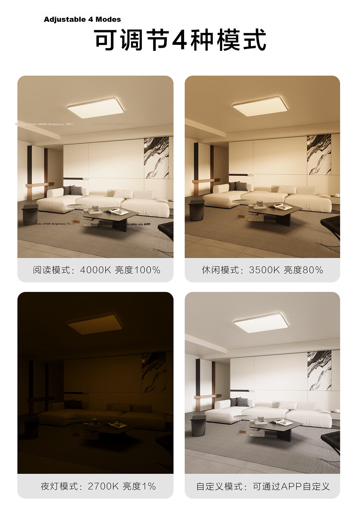 PHILIPS Ceiling Light Living Room Main Light Full Spectrum Eye Protection 200W Smart Four-Mode Stepless Dimming Cloud Xi 13