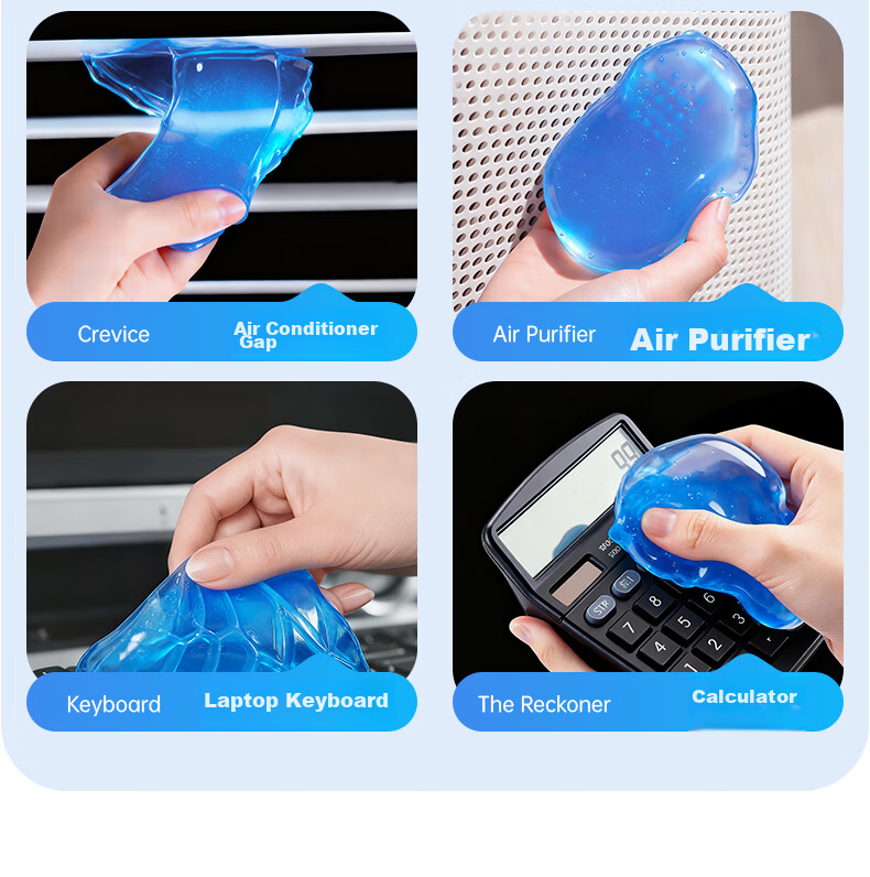 VENIDER Keyboard Cleaning Gel Soft Clay Laptop Screen Cleaner Mobile Phone Headset Car Dust Removal Soft Gel Keyboard Cleaning Tool Air Conditioner Vent Cleaning Gel 10