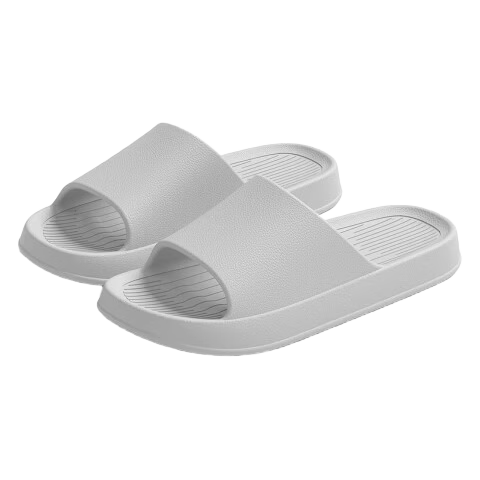LURAD Slippers for Men, Summer Shower Soft-Soled Home EVA Antibacterial Deodorant Indoor Non-Slip Bathroom Sandals for Women, Gray, Size 39-40