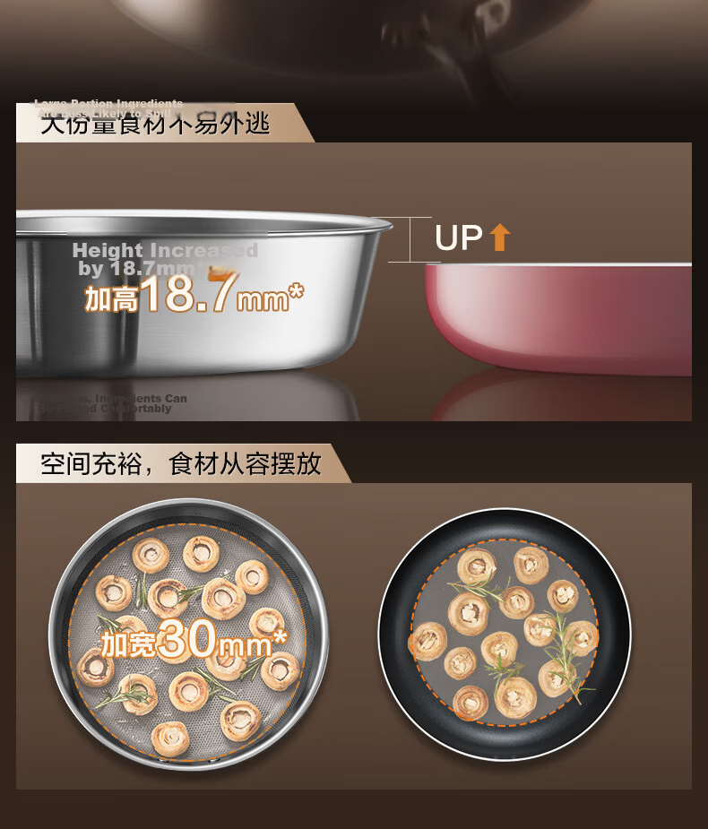 SUPOR JD Exclusive Pure Titanium Frying Pan Non-Coated Lightweight Non-Stick 100% Pure Titanium Plate 28cm Compatible with All Stoves 21