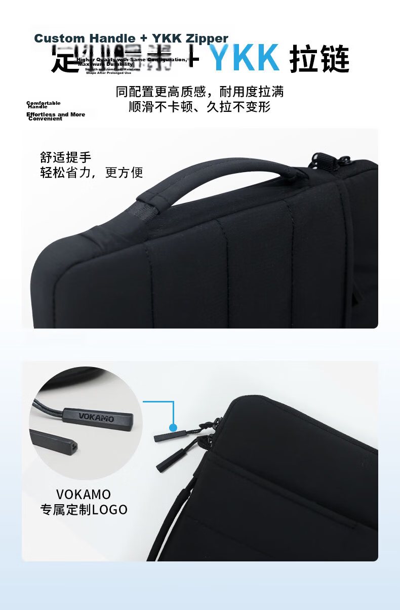 VOKAMO Shockproof Laptop Sleeve Compatible with Apple Huawei Mate Lenovo Xiaomi MacBook Pro/Air Business Office 13/14/15/16 Inch 2026 New Model 6