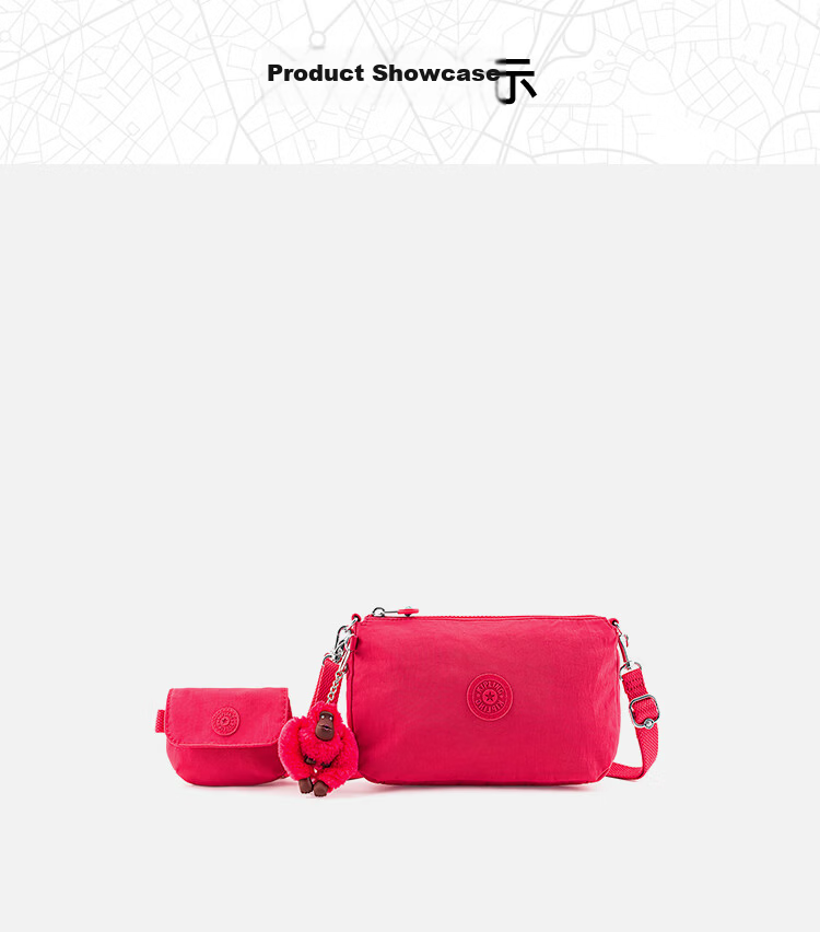 Kaplin Cute Girl Mother-Child Bag Lightweight Compact Shoulder Bag Crossbody Bag EVELYNA Sharp Pink Birthday Gift 5
