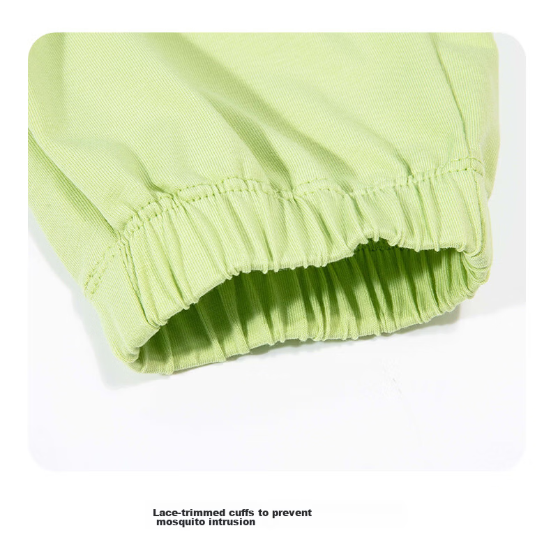Disney Minnie Summer Cooling Girls' Set Breathable T-Shirt Mosquito-Repellent Long Pants Sports Casual Outfit Avocado Green 140 17