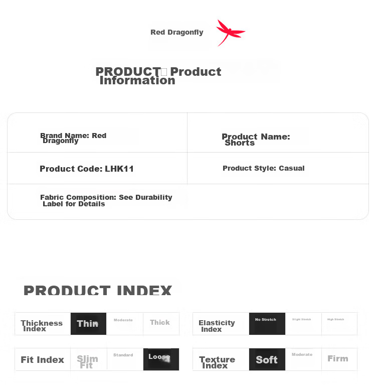 RED DRAGONFLY Men's Summer Thin Fashion Simple Letter Print Ice Silk Cool Comfortable Breathable Skin-friendly Versatile Shorts 8