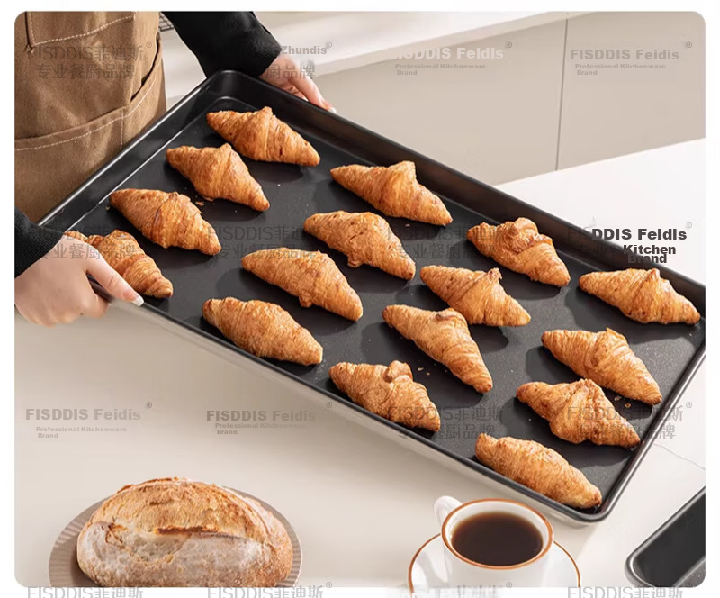 FISDDIS Premium Commercial Non-Stick Baking Tray 60X40X5 Oven Bread Cake Baking Mold Rectangular Pan 26