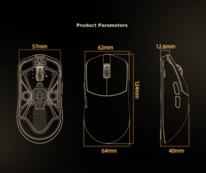 LAMZU MayaX Lightweight Wireless Gaming Mouse for Valorant/CS2 with 8KHz Polling Rate - White 14