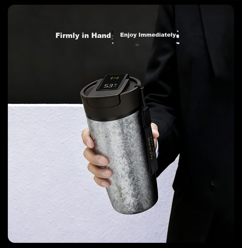 Hongmeng Smart Choice Haers Pure Titanium Star Flash Smart Coffee Mug Titanium Portable Large Capacity Water Bottle for Men and Women Gift for Teachers 4