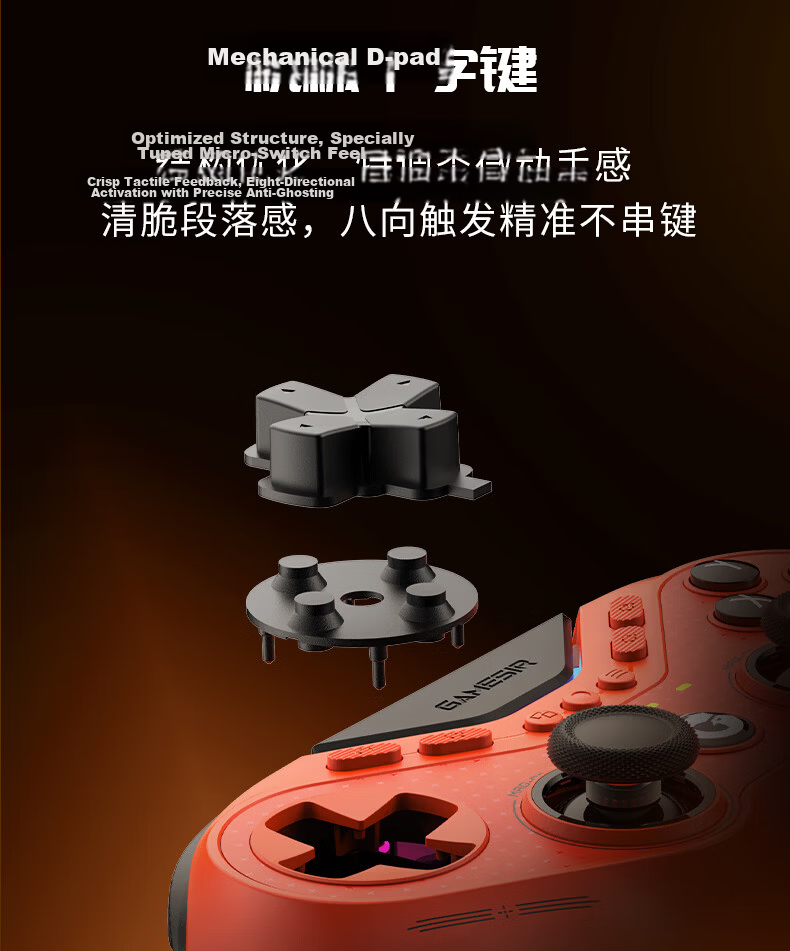 Gaisel Little Chicken Nine-Tailed Fox Microsoft Licensed Xbox Wired Symmetrical Game Controller TMR Joystick Dual Trigger for PC Steam 15