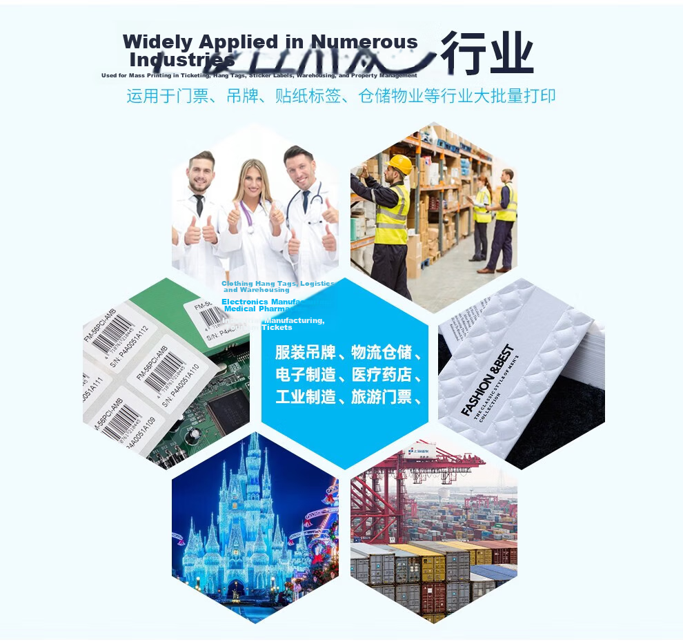 CITIZEN CL-S631II Barcode Thermal Transfer Printer Adhesive Label Machine Washable Tag Ticket Supermarket Marking Machine 300DPI High-Resolution Printing 4