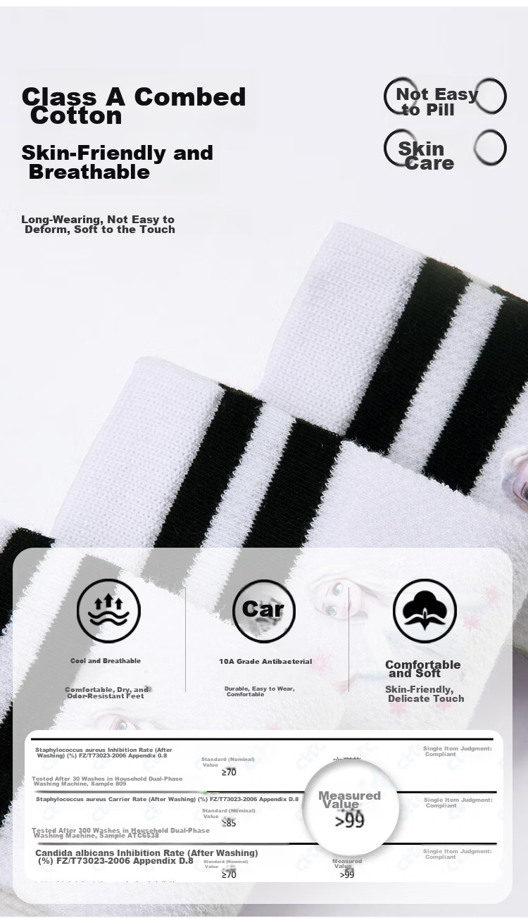 Disney Kids Long Tube Socks Summer Thin White Mid-Calf Socks Class A Mesh Socks Girls Elsa Princess 3-Pack M 4