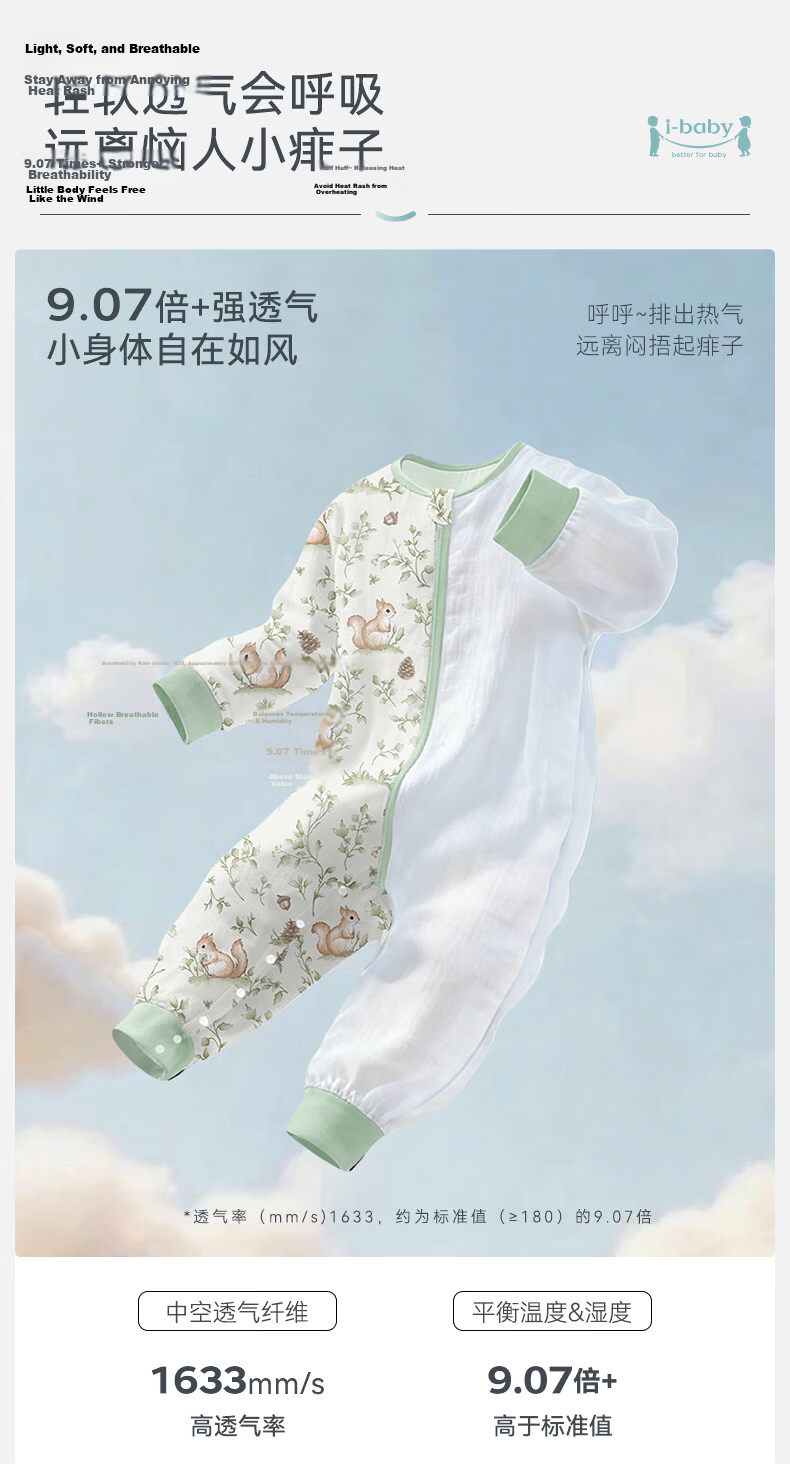 Ibaby Summer Sleeping Bag Anti-Startle Swaddle Breathable Double-Layer Silk Baby Newborn Cat Nan Huaxin 100 5