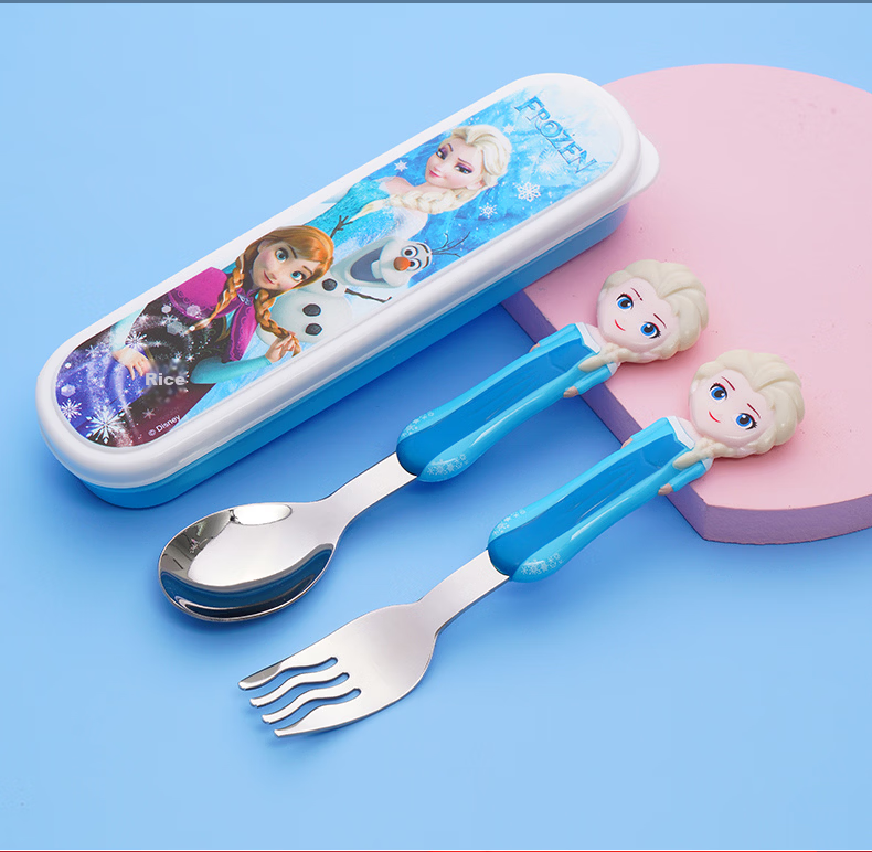 Disney Children's Stainless Steel Spoon Household Tableware Soup Spoon Creative 3D Cute Cartoon Baby Feeding Spoon Lunch Box 10