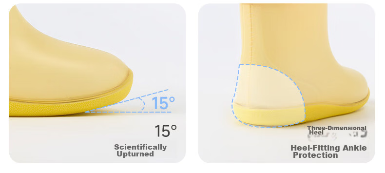 Nido Bear Kids Rain Boots Baby Non-Slip Waterproof Shoes Boys Girls School Shoes YX2601 Size 23 17