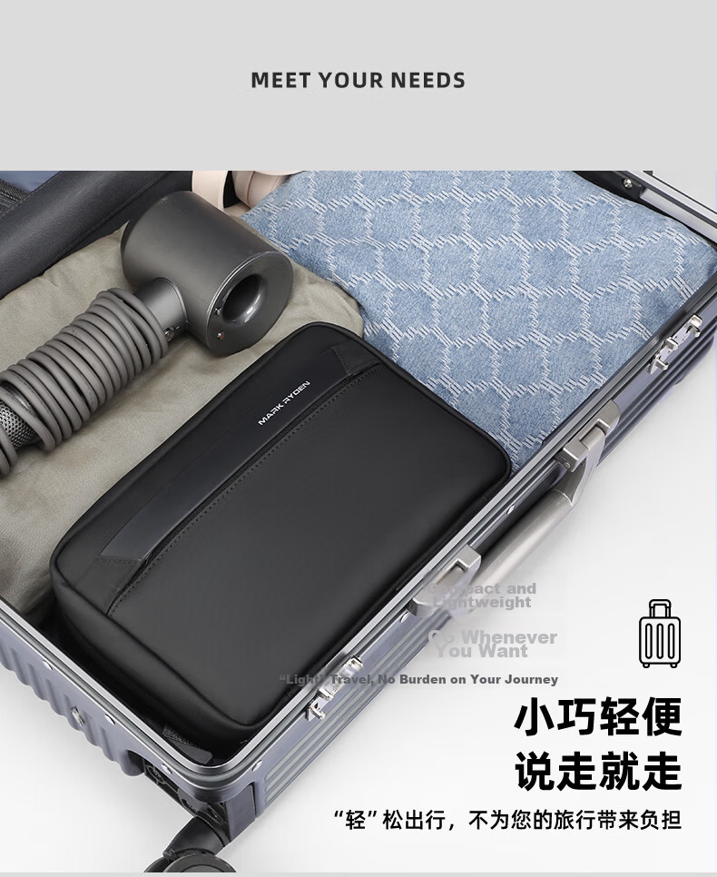 Marco Leiden Travel Bag Wet and Dry Separation Toiletry Bag Business Travel Gym Storage Organizer Foldable Waterproof Makeup Bag 10