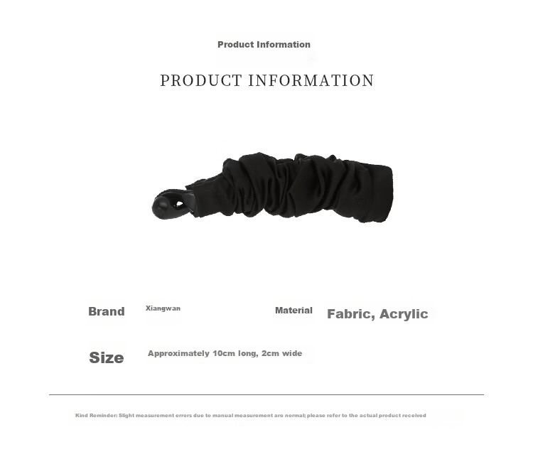 Xiangwan Fabric Non-Slip Medium Vertical Hair Clip Hairpin Full Hair Tie High Ponytail Banana Clip for Women New Year Gift 2