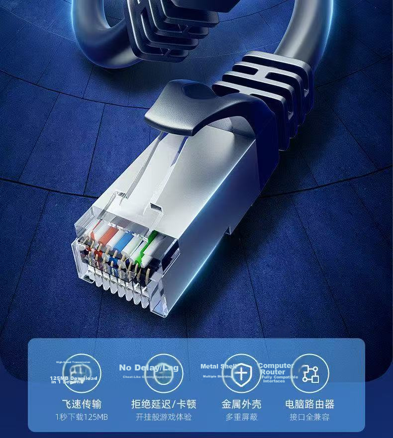 HP Gigabit Cat6 Ethernet Cable Home Router High-Speed Computer Laptop Broadband Ready-Made DHC-CAT6-FTP Network Patch Cable - 5 Meters 2