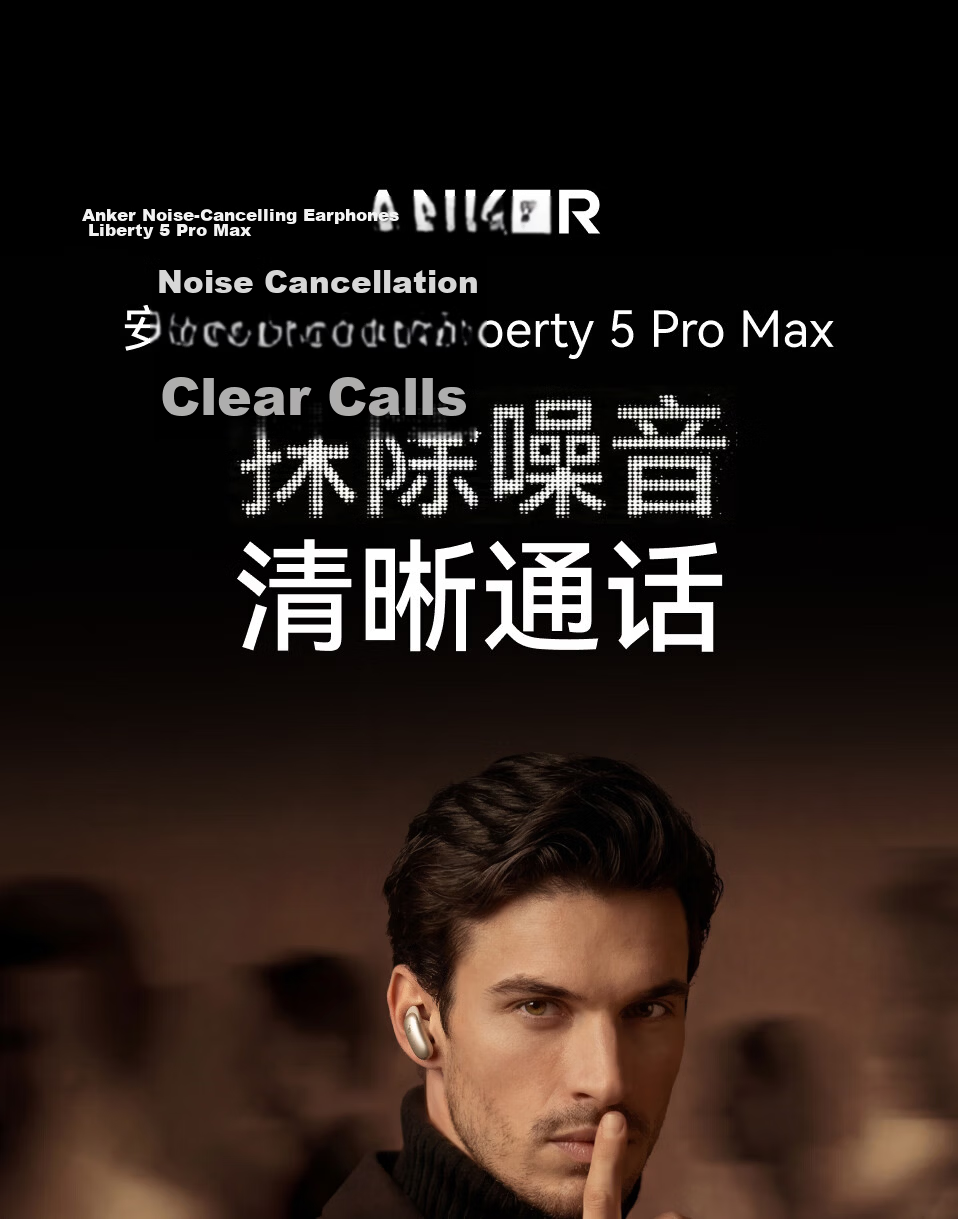 SoundCore Anker Noise Cancelling Headphones ProMax Noise Reduction Clear Call AI Large Screen Translator Wireless Bluetooth Earphones Bluetooth 2026 Latest Guinness Certified Gold 4